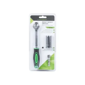 Klucz grzechotkowy z uniwersalną nasadką 7-19 mm