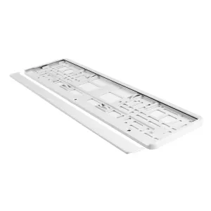 Ramka tablicy rejestracyjnej metalizowana biała