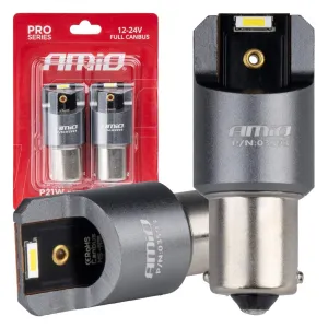 Żarówki LED P21W CANBUS - Białe światło, 12/24V, 2 szt.