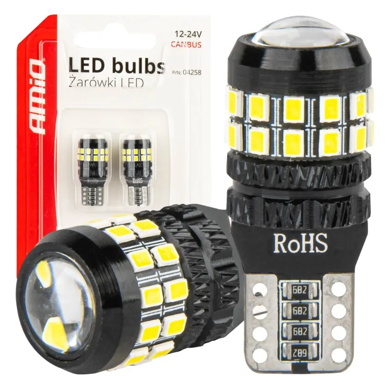 Żarówki LED W5W T10 12/24V CANBUS 5500K - 2 szt.
