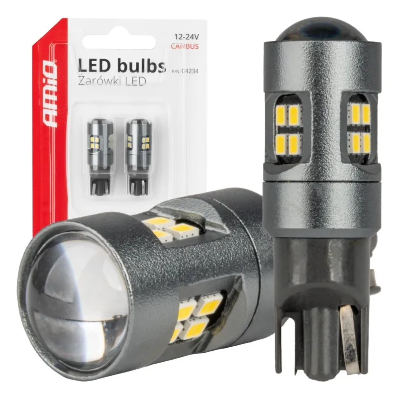 Żarówki LED T10 W5W CANBUS Białe 16SMD - 2 sztuki