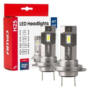 Żarówki LED H7 H18 CANBUS 12V 6000K Seria H25