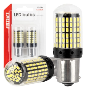 Żarówka LED 1156 BA15S P21W 600lm Biała CANBUS 12/24V