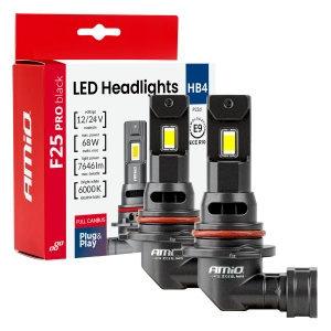Żarówki LED HB4 9006 68W 12/24V F25 PRO BLACK Edition