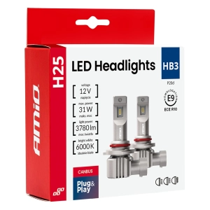 Żarówki LED HB3 H25 CANBUS 6000K – Jasne Światło Bez Błędów