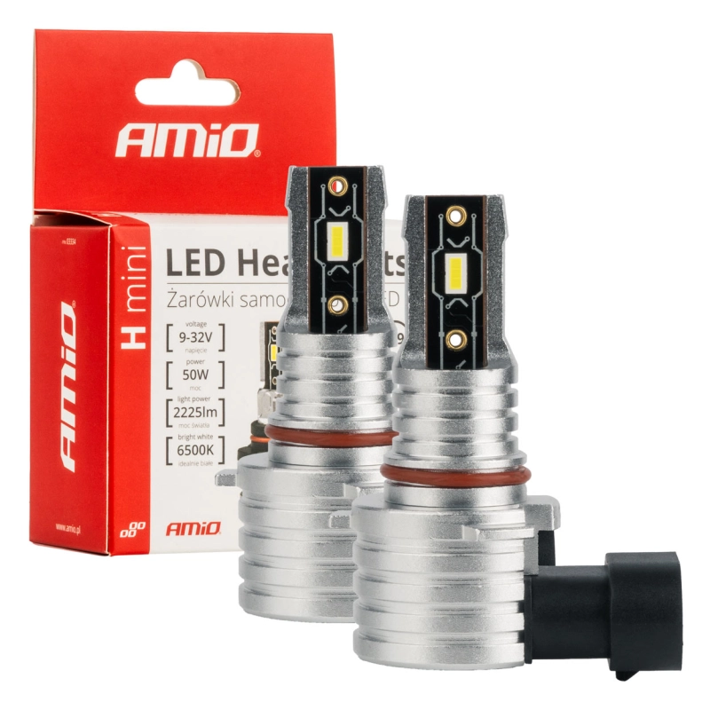 Żarówki LED AMiO H-Series HB3/HIR1/H10 – Jasność i Bezpieczeństwo