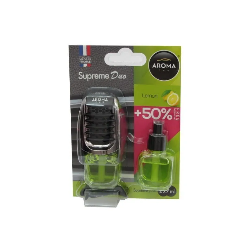 Odświeżacz powietrza do samochodu Supreme Duo - Lemon