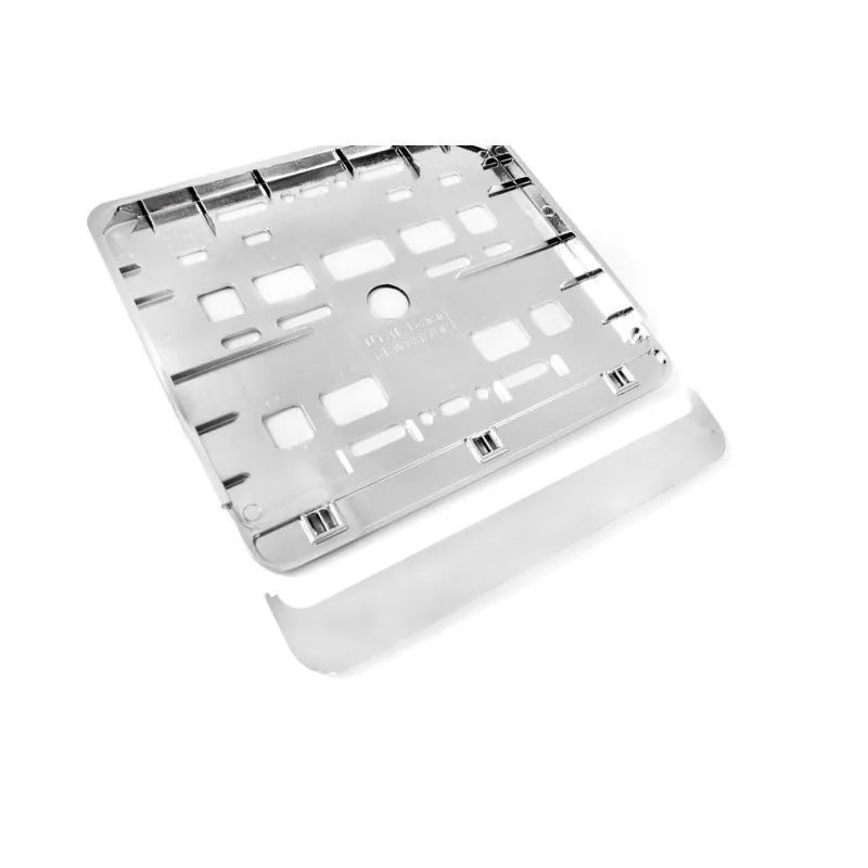 Ramka na tablicę rejestracyjną motocyklową chrom 19x15cm