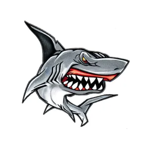 Naklejka Rekin na Samochód - 11x11cm - Odporna na Warunki