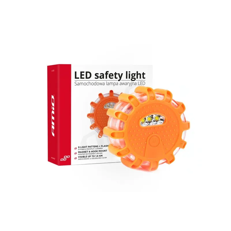 Lampa awaryjna samochodowa z latarką IP65 12SMD+3SMD