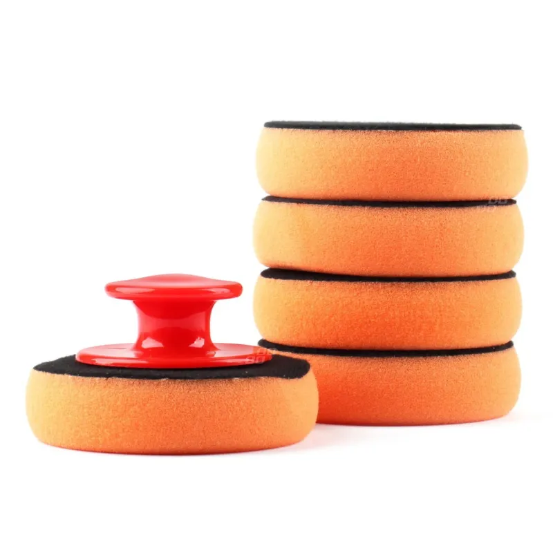 Zestaw gąbek do woskowania z uchwytem 10cm - 5 sztuk