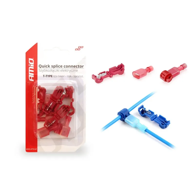 Szybkozłączki elektryczne 0,5-1mm 10A 5szt.