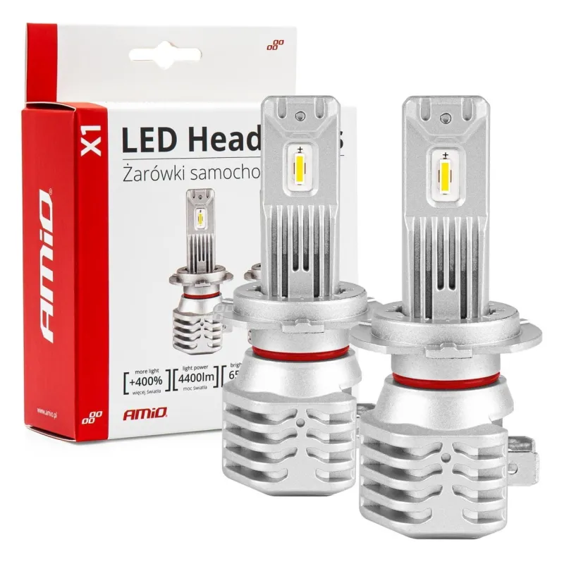 Żarówki LED H7 6500K 4400lm 40W - 2 sztuki