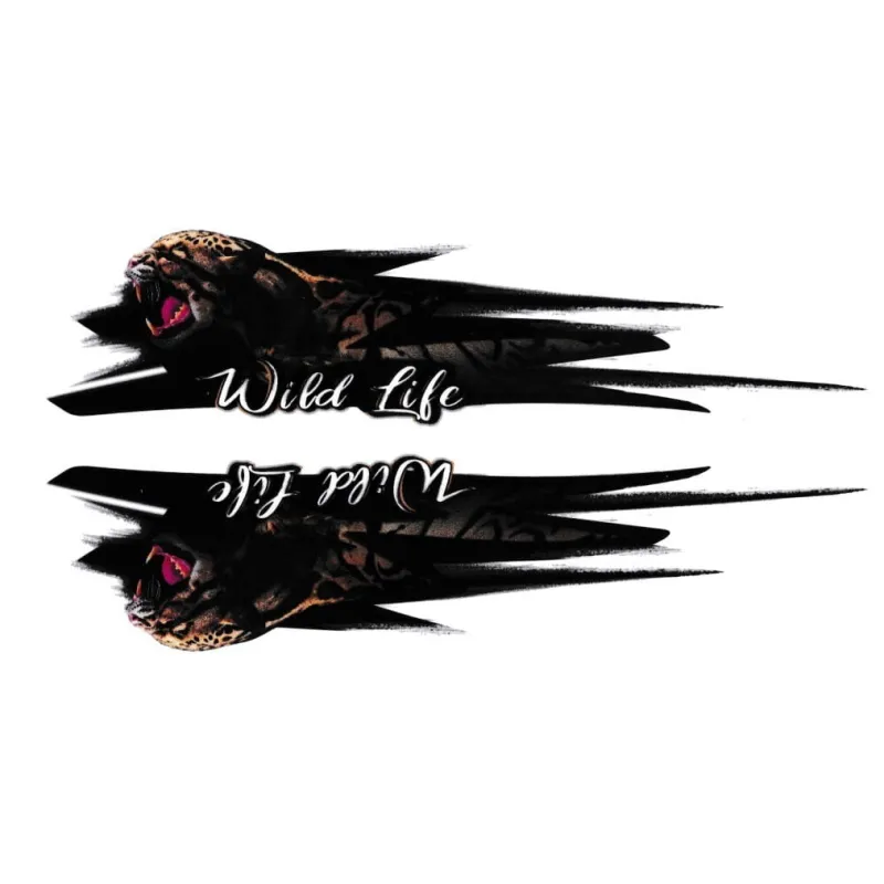 Naklejka Lampart na samochód 6x24cm - 2 sztuki